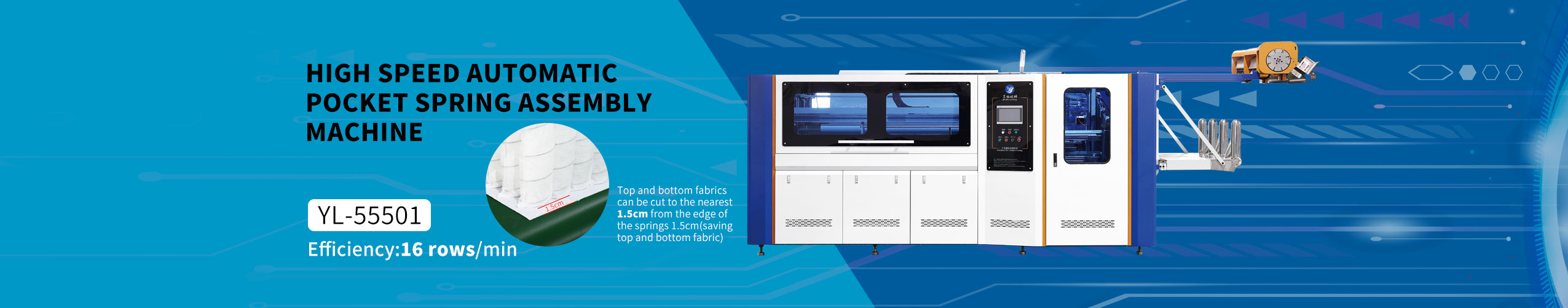 Máquina de montagem de mola de bolso automática de alta velocidade