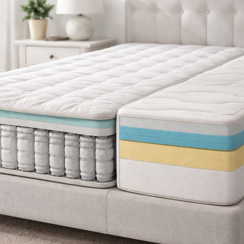 O colch&atilde;o de molas ensacadas &eacute; melhor do que a espuma viscoel&aacute;stica?